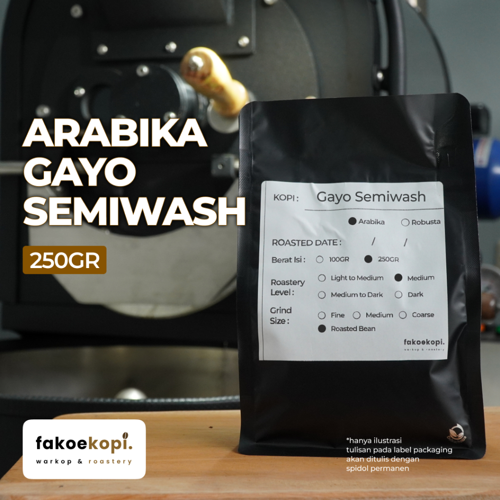 

KOPI GAYO ARABIKA SEMI WASH 250GR