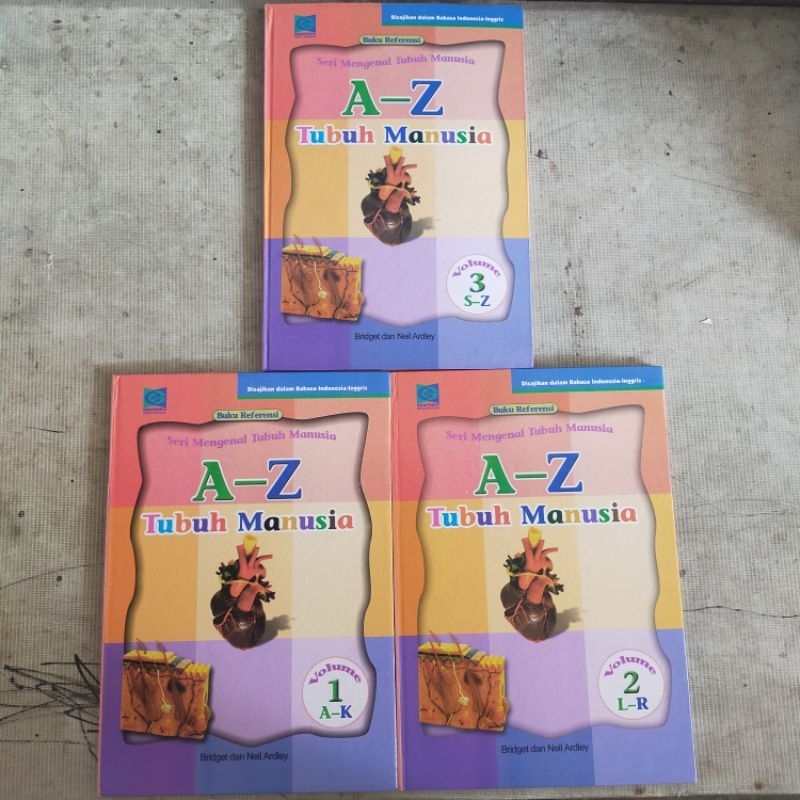 BUKU REFERENSI SERI MENGENAL TUBUH MANUSIA A-Z 1 SET ISI 3 BUKU HARD COVER , ensiklopedia anak