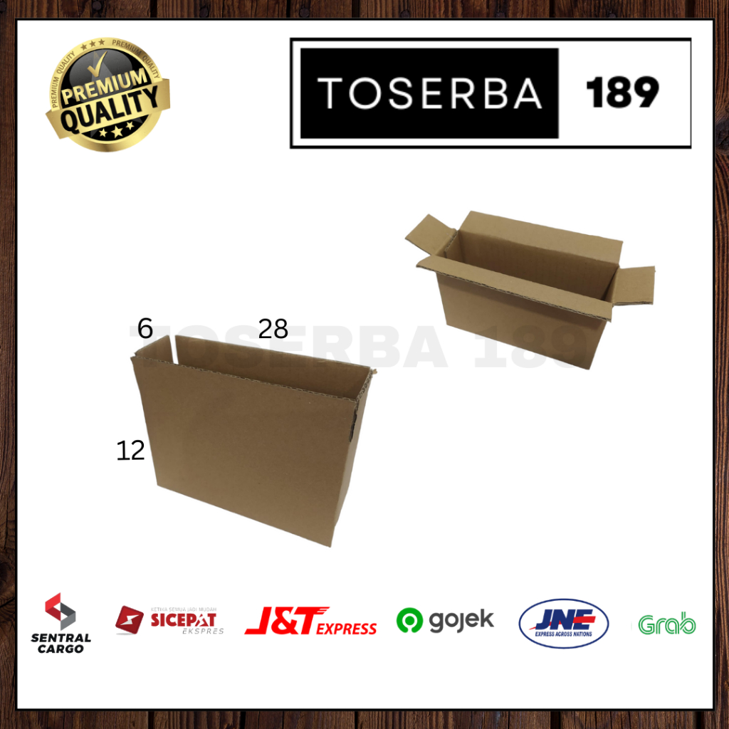 

kotak kardus box packing uk 28x6x12 SHEET POLOS