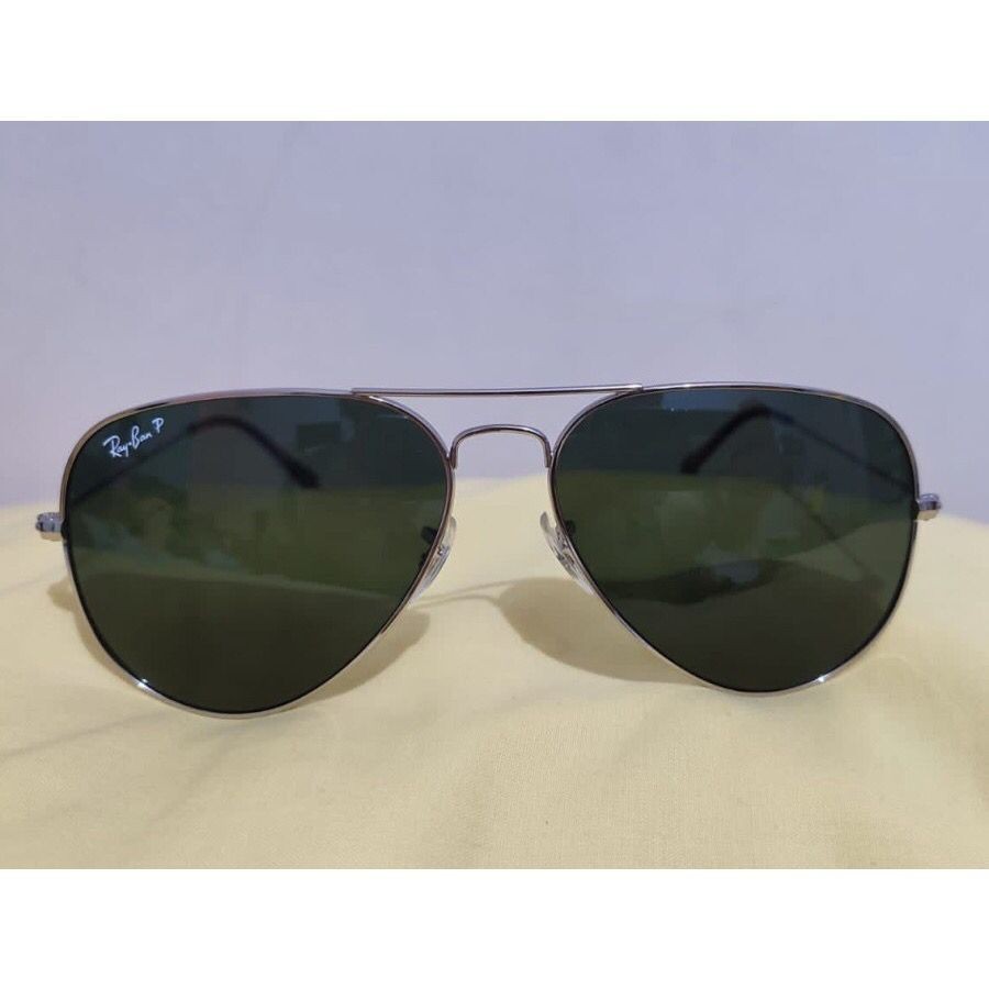 Kacamata Rayban aviator 3026 polarized silver Original 100%