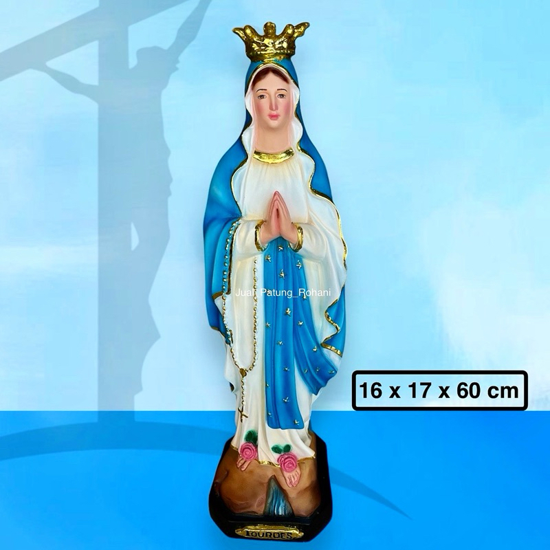 Patung Maria Lourdes Mahkota 60 cm