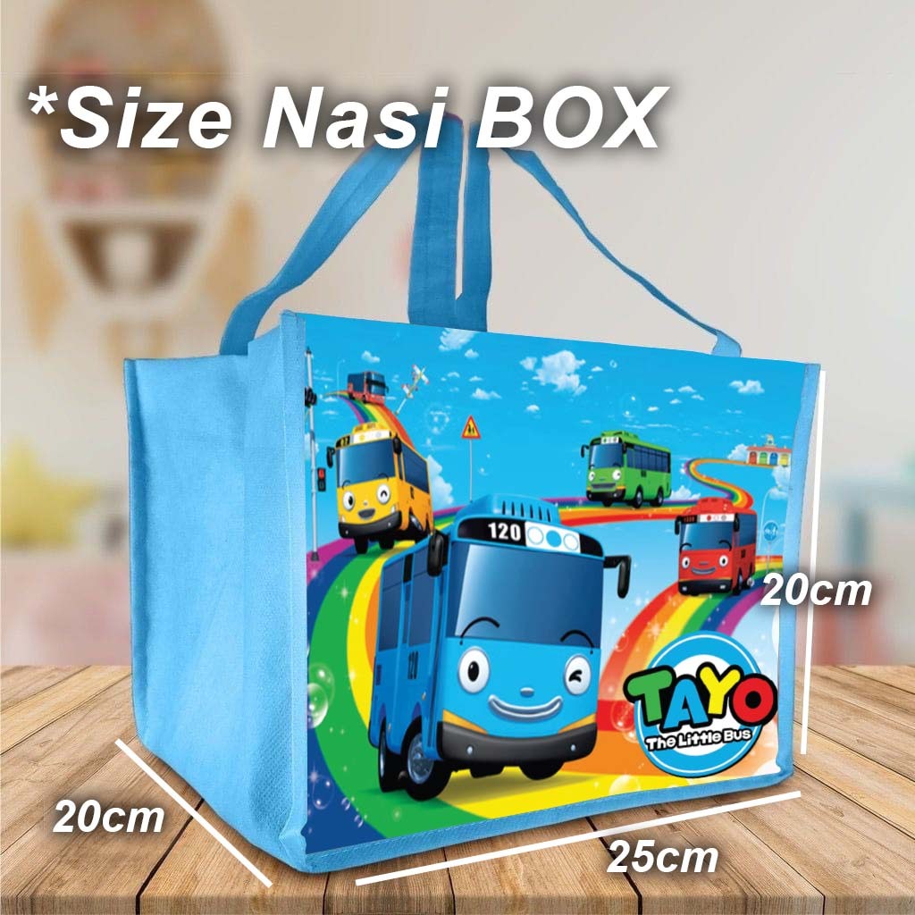 

Tas Ultah motif tayo Goodie Bag Souvenir Ulang Tahun Aqiqah Nama Foto Kartun Anak Lucu kode # 2