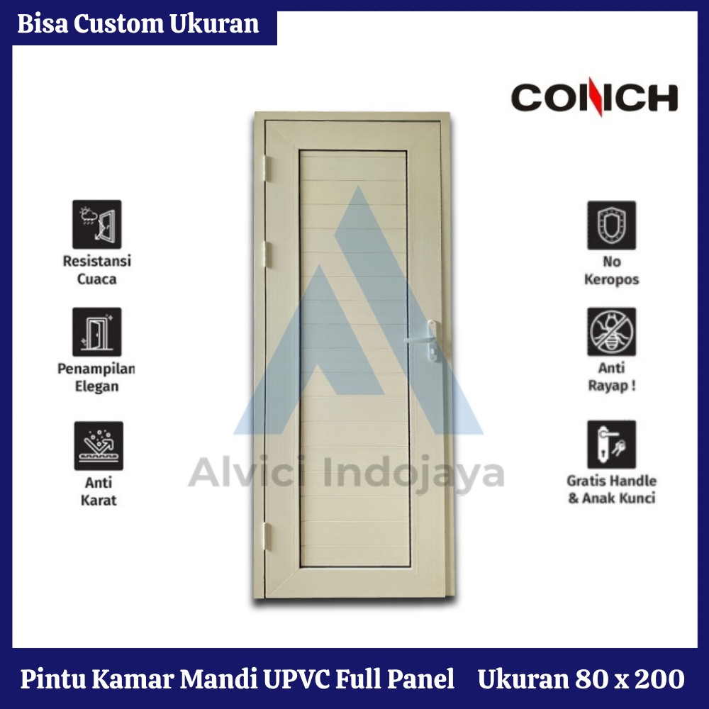 Pintu Swing UPVC Conch Ekonomis Full Panel