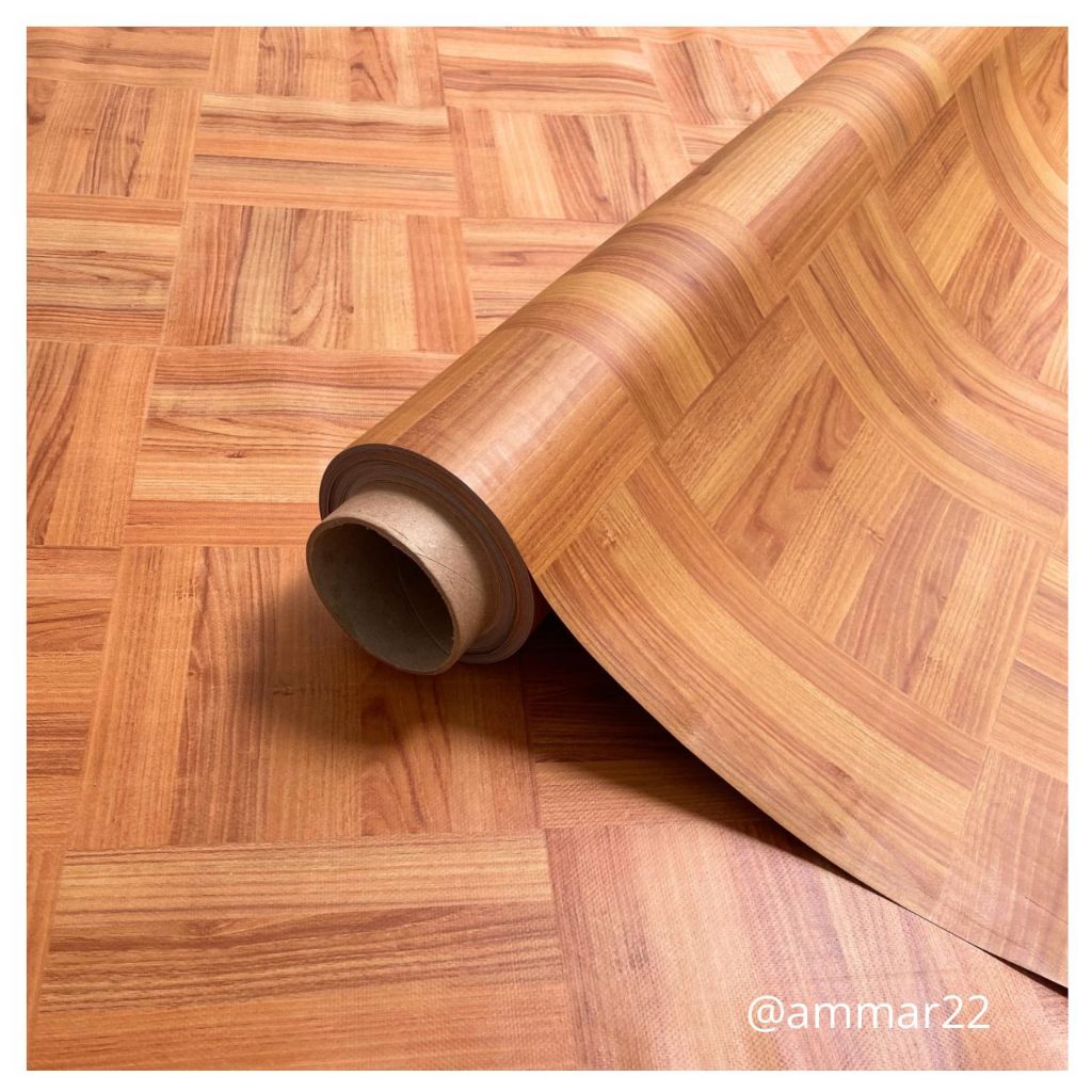 KARPET VINYL ROLL AN TAPLAK MEJA ROLL LEBAR 1.2 METER KARPET VINYL KAYU KARPET PLASTIK ROLL AN LEBAR