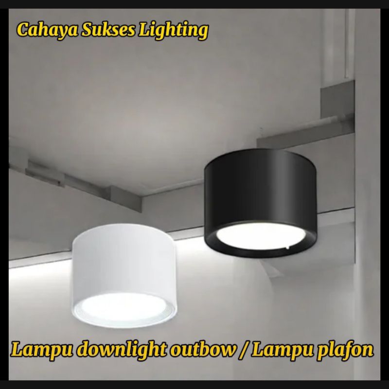 Lampu downlight outbow / lampu plafon 18 watt LED body hitam/putih