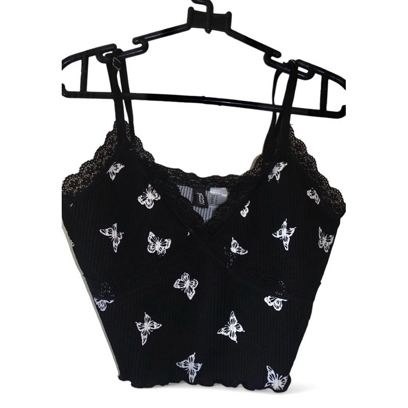 crop H&M butterfly