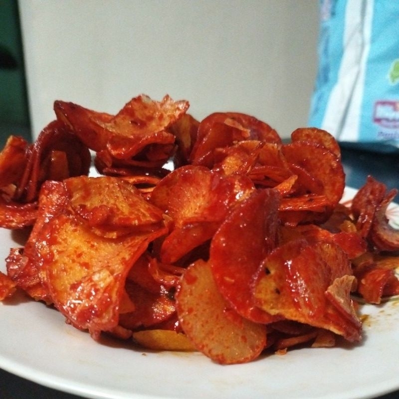 

Keripik singkong enak pedas rujak dan balado