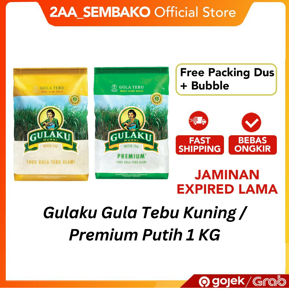 

Gulaku Gula Tebu Kuning / Premium Putih 1 KG 1 Pcs