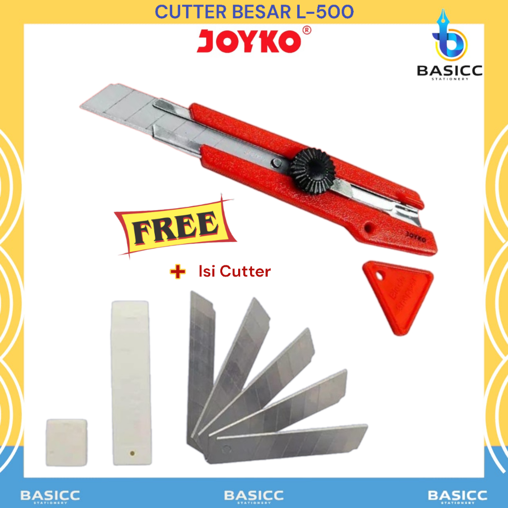 

Joyko Cutter Besar Pemotong Kertas L-500 | @1Pcs + Free Isi Pisau