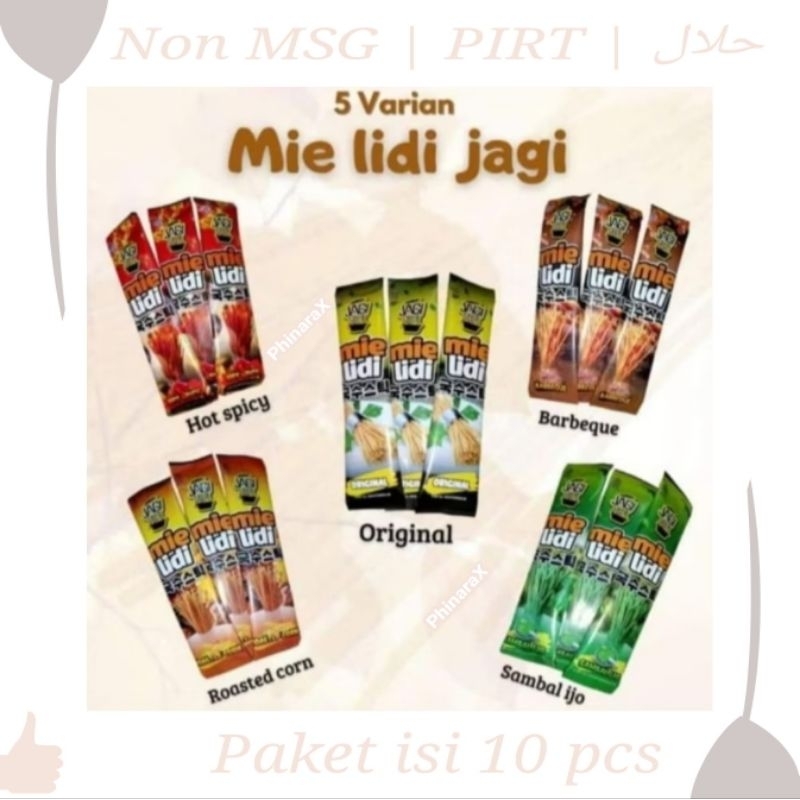 

Mie Lidi JAGI | Non MSG | 1paket isi 10pcs