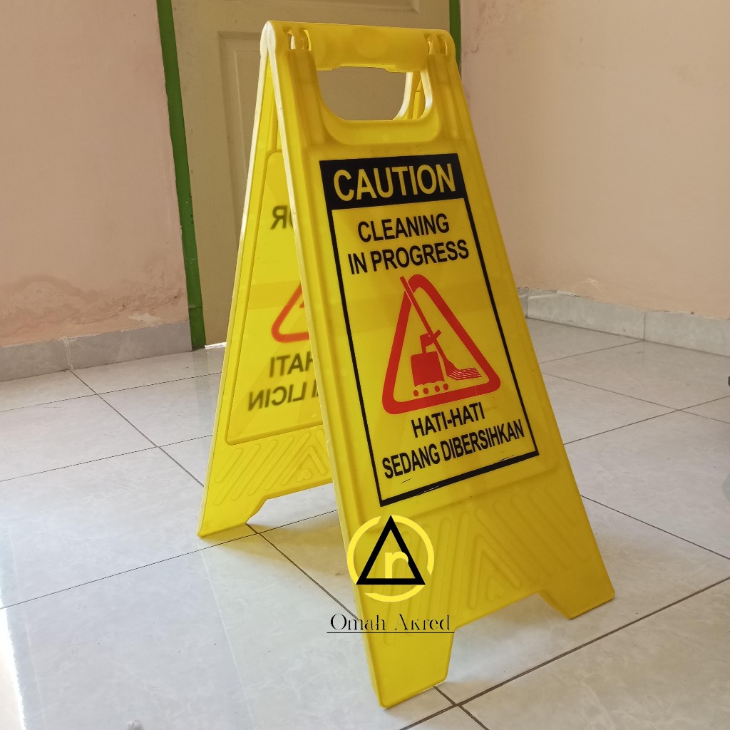

Warning Sign Floor Wet Floor Papan Peringatan - Lantai Basah Licin