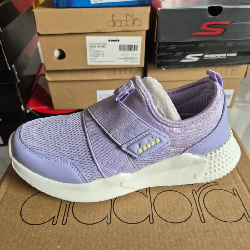 Diadora Running Shoes HasitaJR |Sepatu Anak Perempuan Diadora |Girls Kids Shoes - Diadora Purple Ori