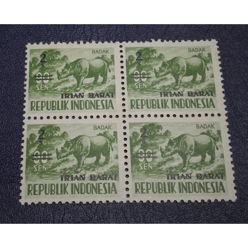 Prangko Lawas C.T. IRIAN BARAT (Penyerahan Irian Barat) Blok 4(4Keping) Thn 1963