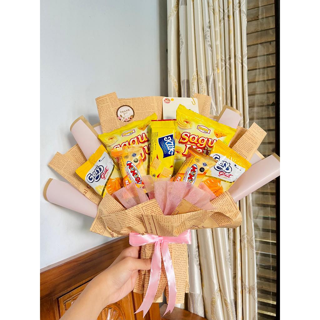 Bouquet Snack I Buket makanan ringan