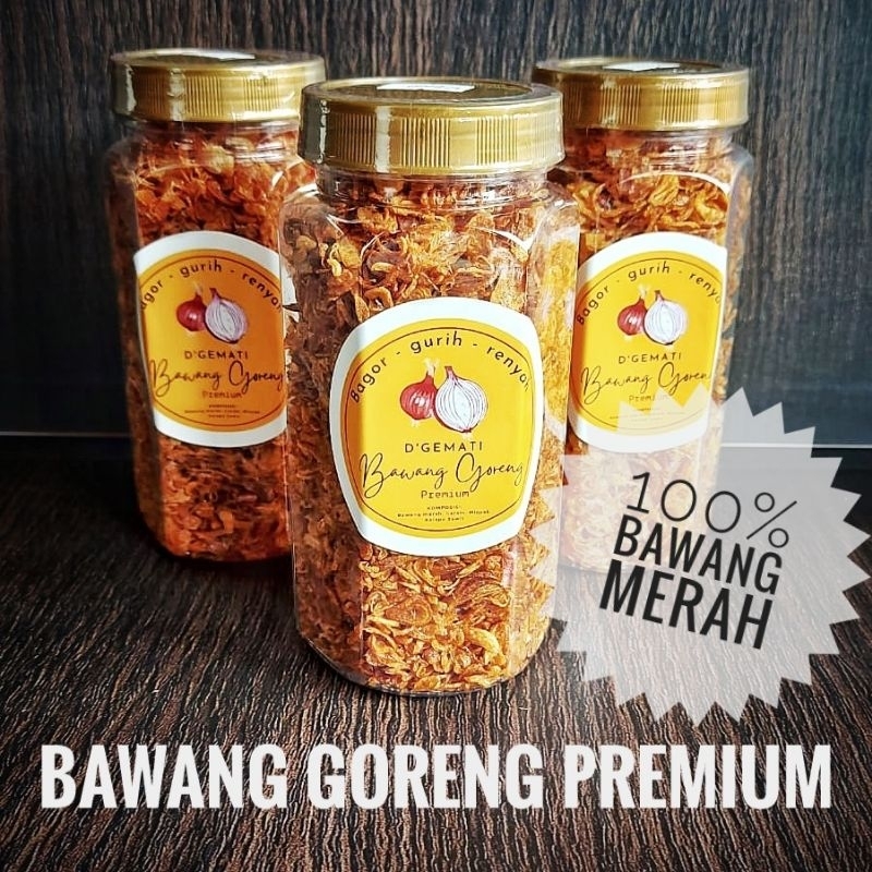 

Bawang Goreng Premium 100% Bawang Merah Tanpa Bahan Tambahan