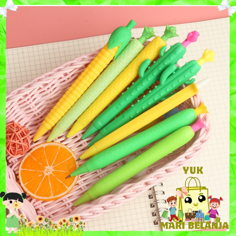 

YUKK MARI BELANJA Pensil Mekanik Bentuk Sayuran Mechanical Pencil Vegetables Aesthetic Fancy Wortel Corn Alat Tulis Anak Sekolah Murah