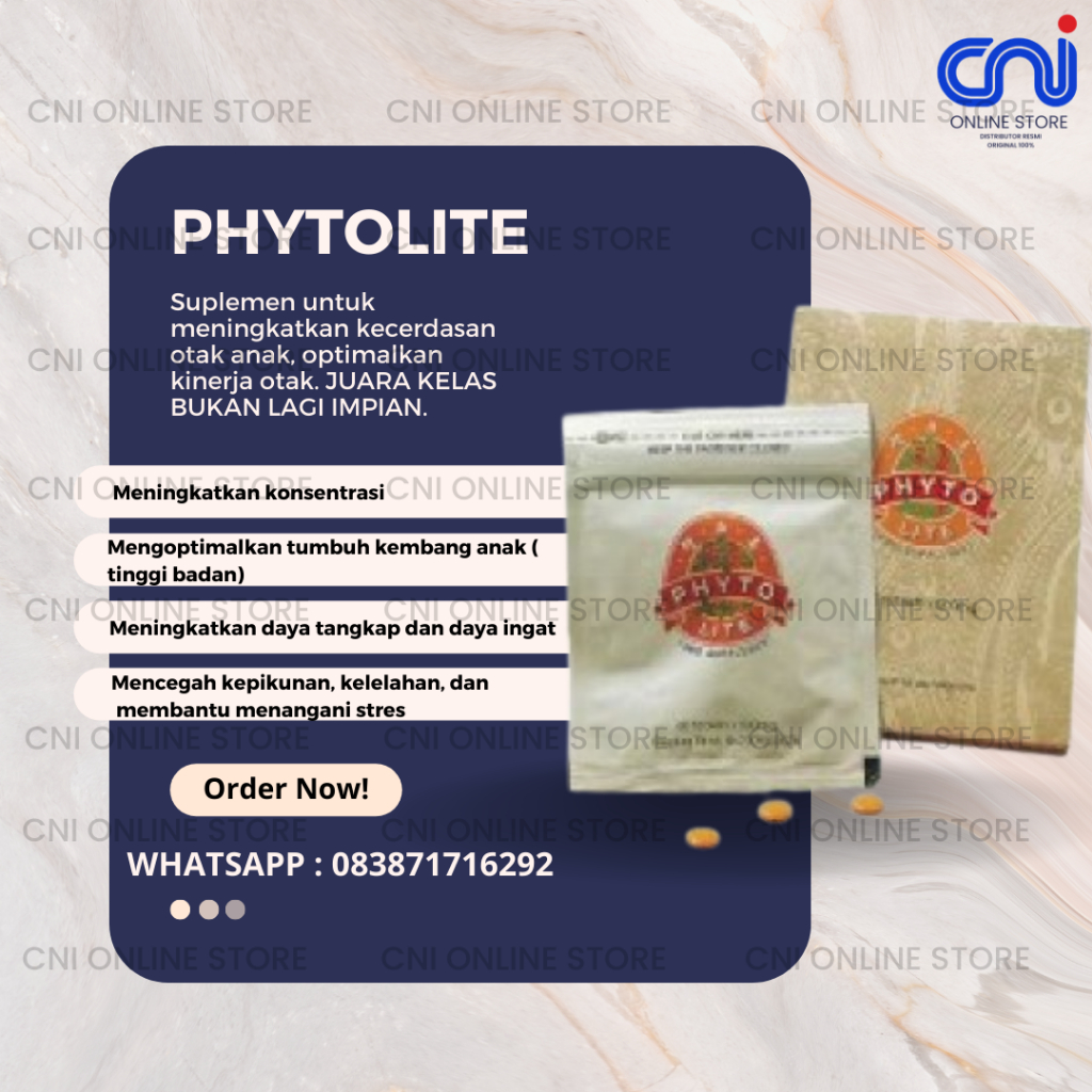 CNI PhytoLite Vitamin Kecerdasan Otak Herbal Alami Untuk Perkembangan Otak, Fisik dan Mental Anak - 