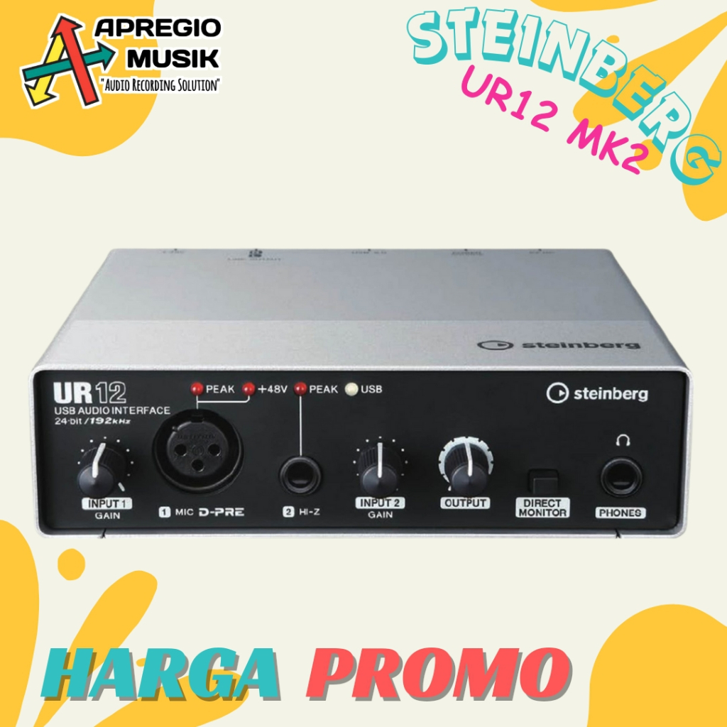 Steinberg UR12 UR 12 MK II USB Soundcard Apregio Musik