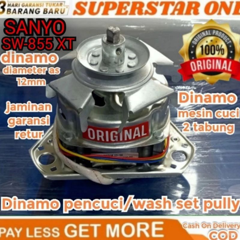 dinamo wash/pencuci set pully vanbelt mesin cuci sanyo SW 855 XT