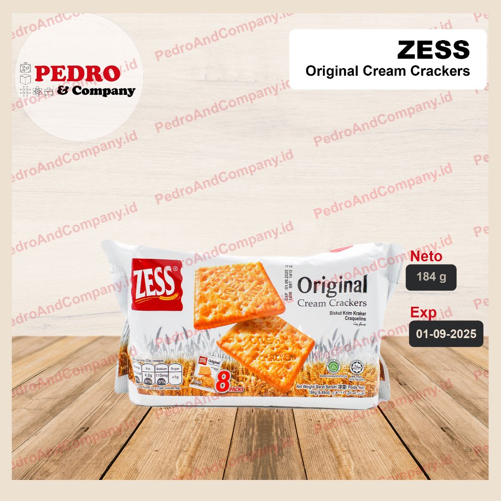 

Zess original cream crackers 184 gram (8pck)- biskuit biscuit krim
