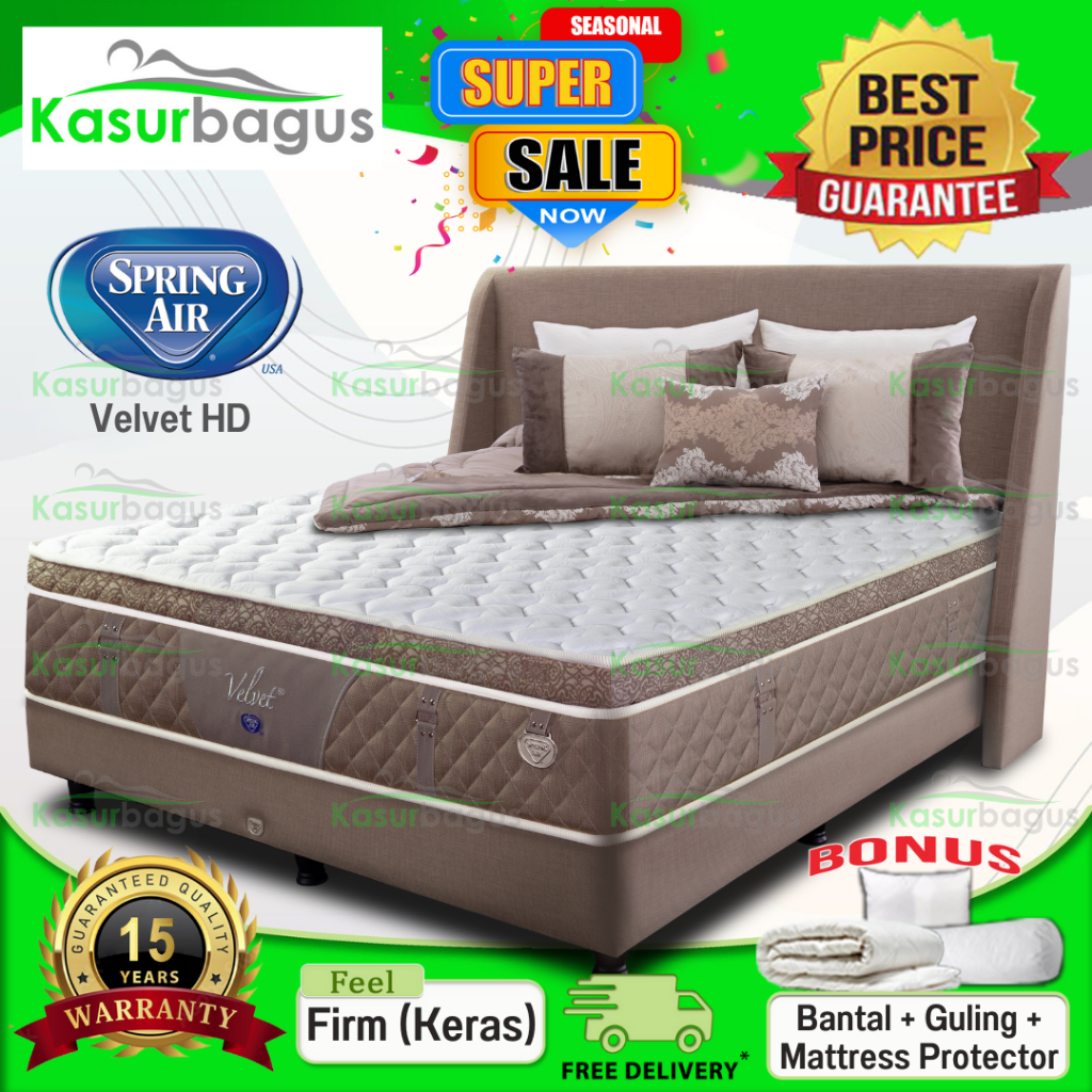 Spring Air Kasur Springbed New Velvet HD - Full Set 200x200