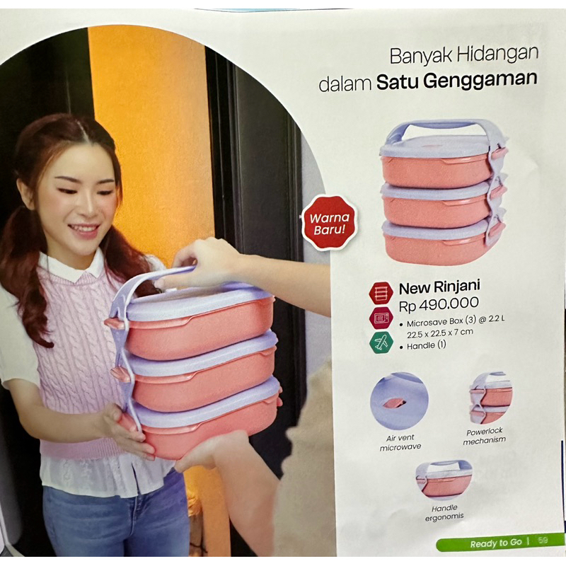 Rantang susun 3 moorlife / New Rinjani /Moorlife rantang rinjani