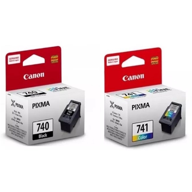 Cartridge Canon PG740 Black & CL 741 Colour ORIGINAL MX397 MX377 MX477 - Black