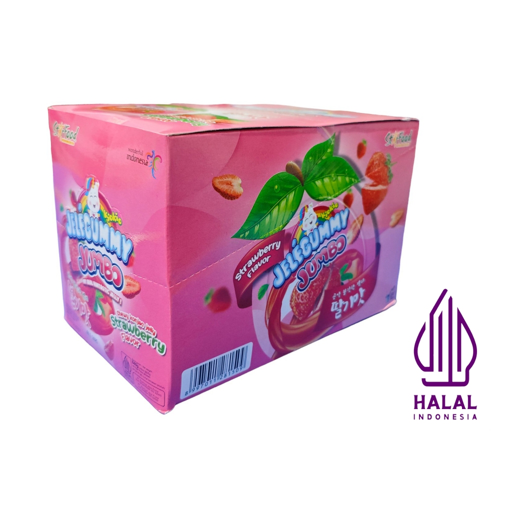 

[BOX ISI 24] Kiokio Jelegummy Jumbo Strawberry 35gr