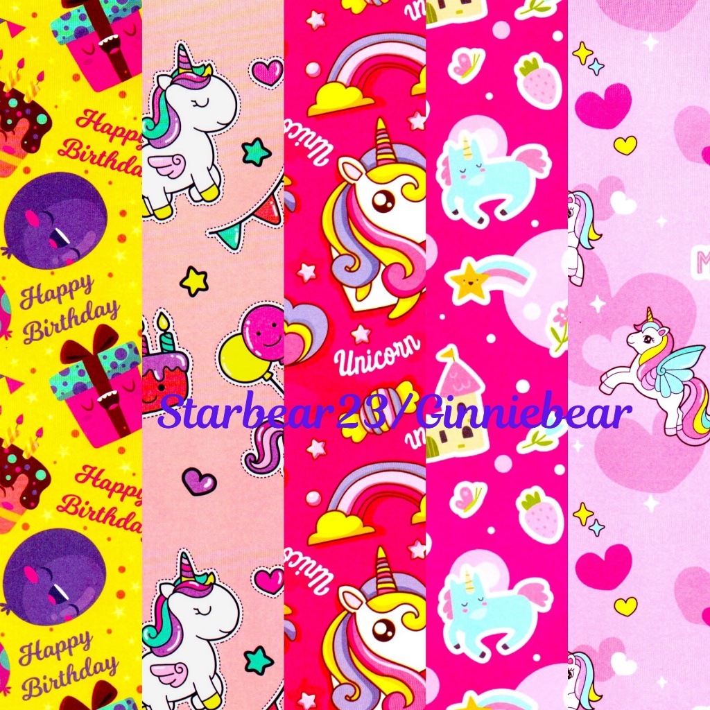 

kertas kado motif unicorn party