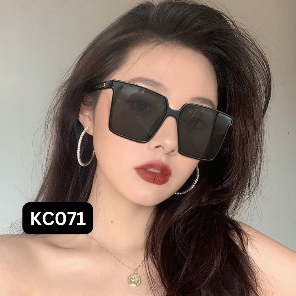 Blingbabe - Kacamata Retro gaya Korea  Fashion Vintage Wanita Kacamata Hitam Besar Kacamata Petak Hi
