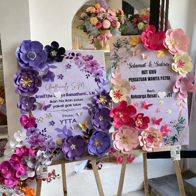 STANDING PAPER FLOWER KARANGAN BUNGA SEMARANG