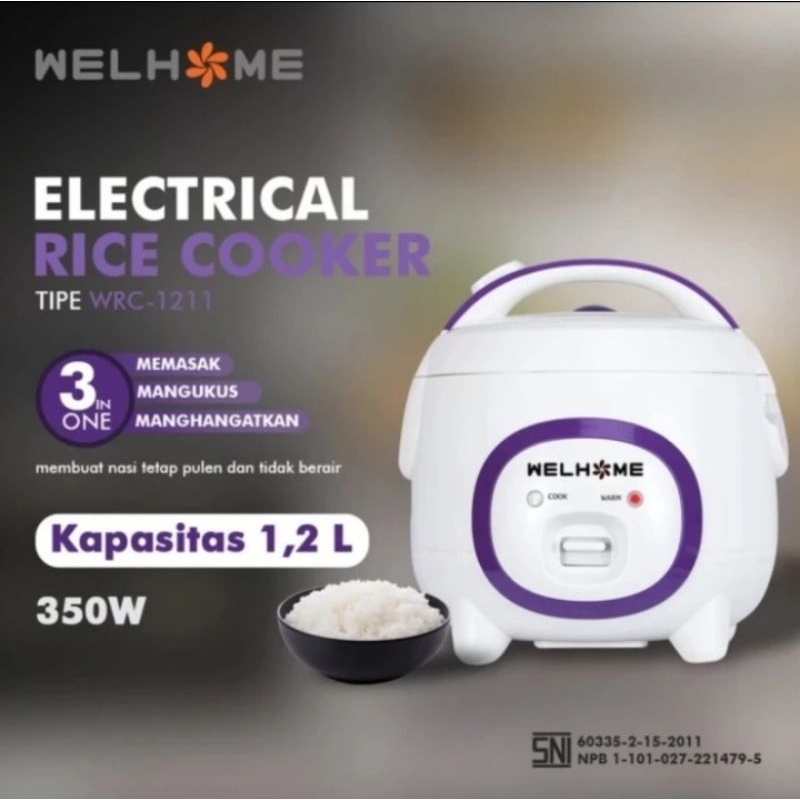 BATAM - WELHOME WRC1211 WRC 1211 rice cooker magic com 1.2 liter