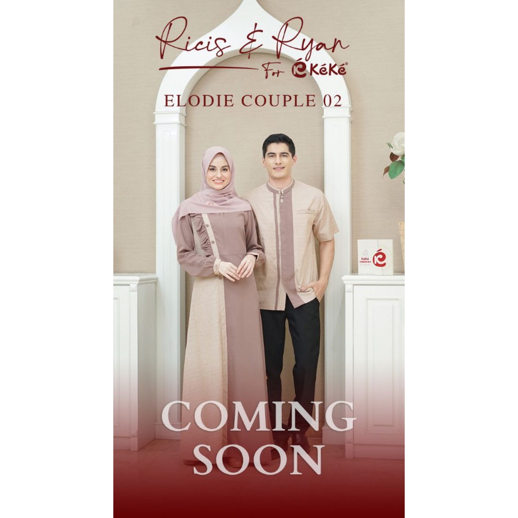 ELODIE 02 COUPLE- KEKE BUSANA ORIGINAL- KEKE BUSANA- BUSANA MUSLIM- GAMIS DEWASA KEKE