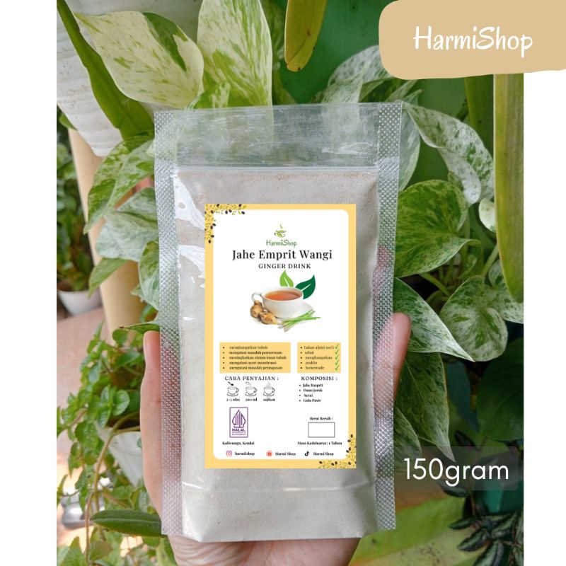 

(150gr) Wedang bubuk Jahe Emprit Wangi 100% bahan alami siap seduh tanpa ampas