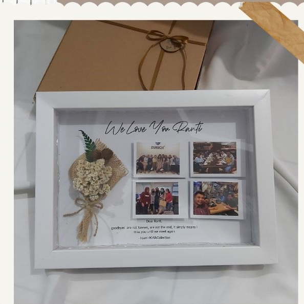 READY  1 Hari Jadi,frame box bebas custom ukuran 21x30 / hampers murah