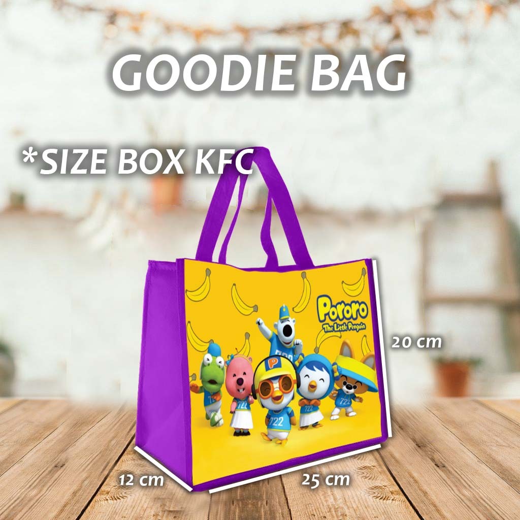 

Tas Ultah motif pororo Goodie Bag Souvenir Ulang Tahun Aqiqah Nama Foto Kartun Anak Lucu kode # 4