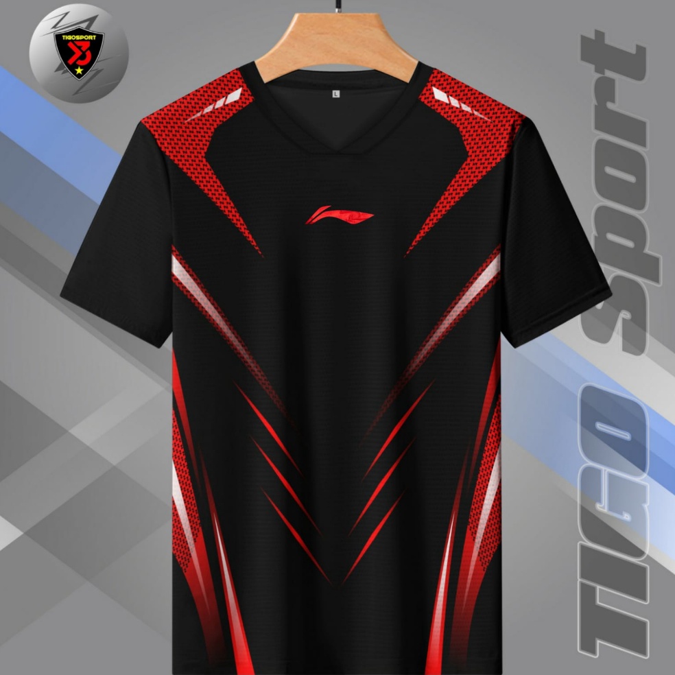 SALEE  JOKERS MERAH  KAOS BADMINTON LINING TERBARU 224 MURAH  BAJU BADMINTON LINING TERBARU KEREN  J