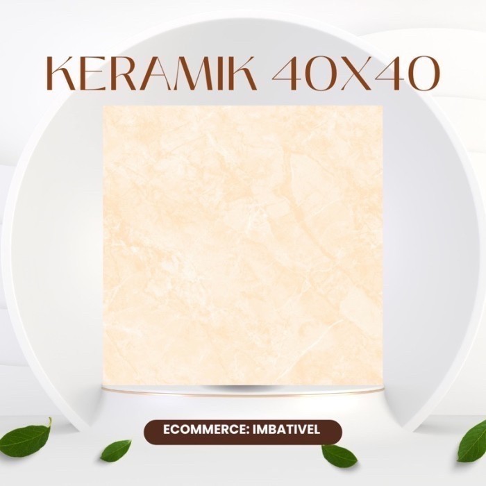 Keramik Lantai 40x40 Arwana 6686 Cream │ Keramik Lantai Kamar Tidur / Ruang Keluarga / Dapur