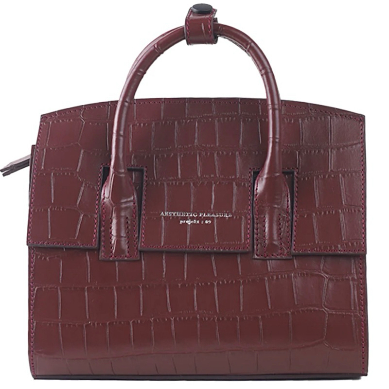 Aesthetic Pleasure Mini Isolation Croco Maroon (Genuine Leather)