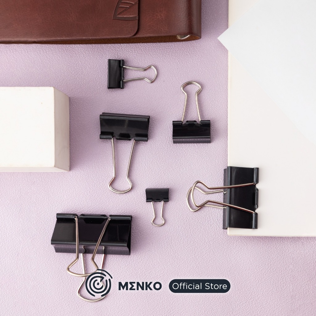 

MENKO Binder Clip Binder Klip / Klip penjepit / Penjepit Kertas 105 107 111 155 Kuat Tahan Lama Berkualitas