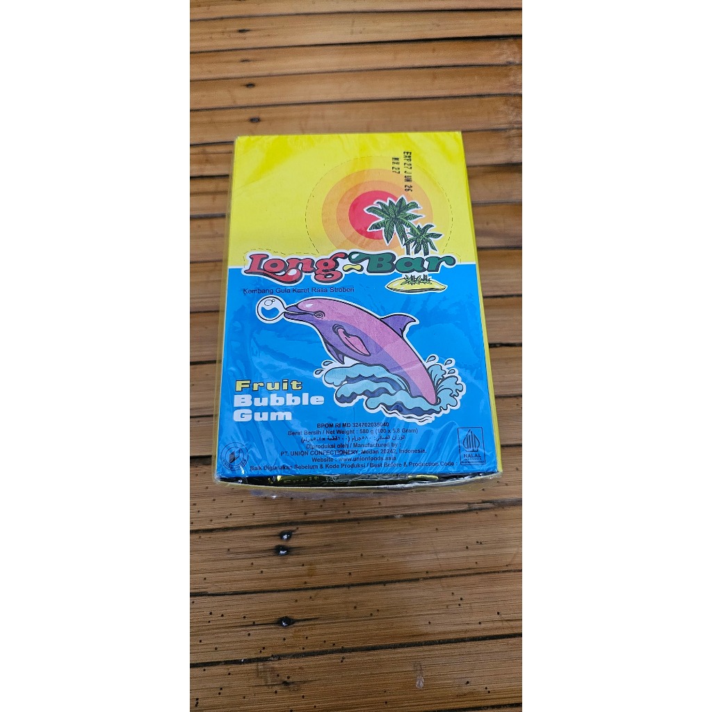 

Permen Karet LONG BAR / Bubble gum 1 box Isi 100pcs