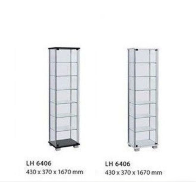 lemari hias kaca 1 pintu