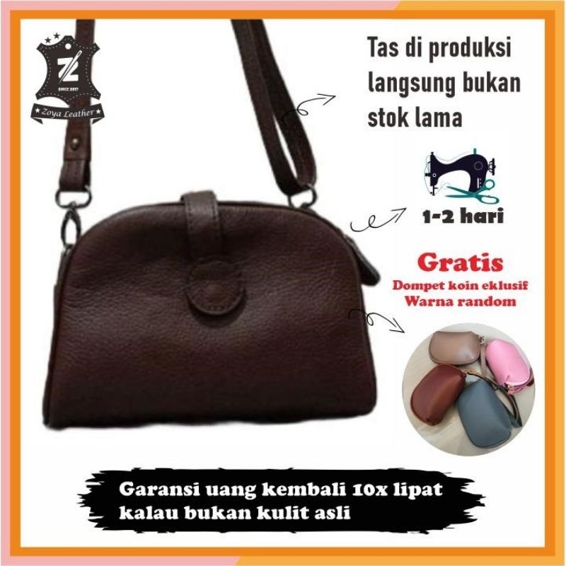 Tas Pesta Wanita Kulit Asli /Selempang wanita