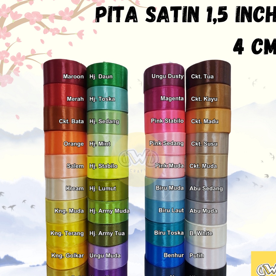 

PROMO SPESIAL Pita Satin 15 INCH 4 CM 1 12 INCH