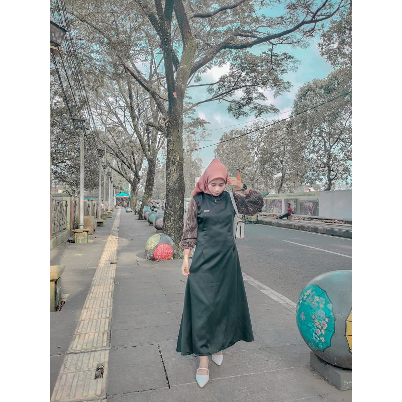 gamis kombinasi brokat tile murah,cantik dan elegan