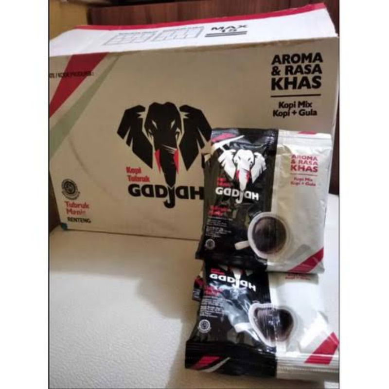 

Kopi Tubruk Cap GAJAH 10 Sachet Kopi Item Gula Terpisah, Kopi Item Plus Gula
