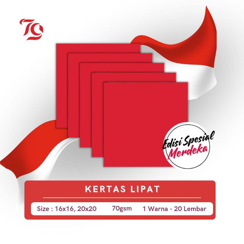

KHL - Origami/Kertas Lipat Special Edition Warna Merah 17 agustus 1945 Versi Kemerdekaan Republik Indonesia