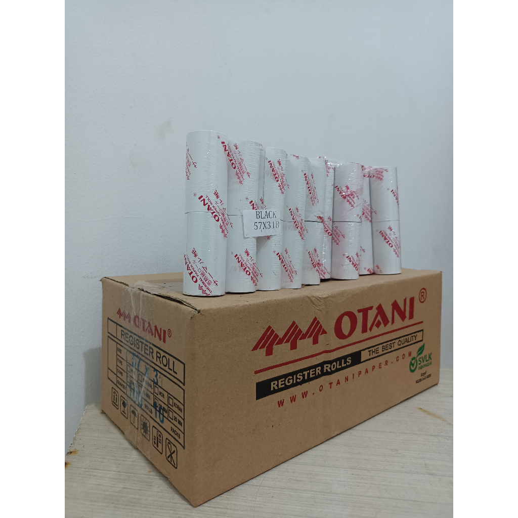 1 BOX Thermal Paper Roll OTANI 57x31 57x30 Coreless. Kertas Thermal Kertas Struk Kasir