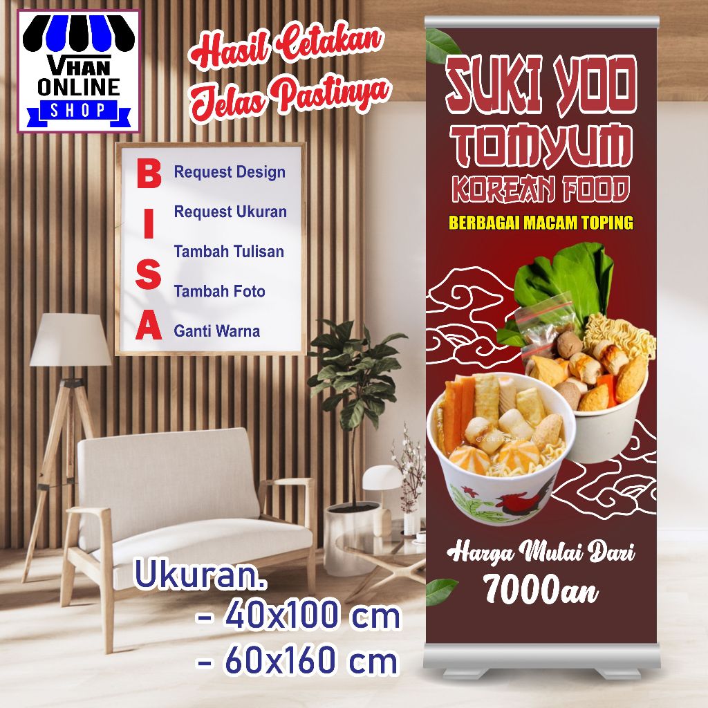 Banner Spanduk Jajan Suki dan Jajanan Korea