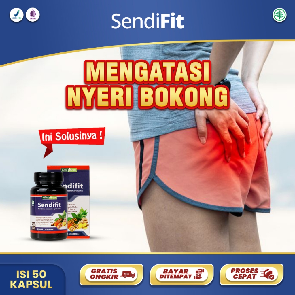 Obat Nyeri Bokong Sakit Bokong Menjalar Ke Paha Lutut Betis Kaki Bokong Panas Ngilu - SendiFit Asli